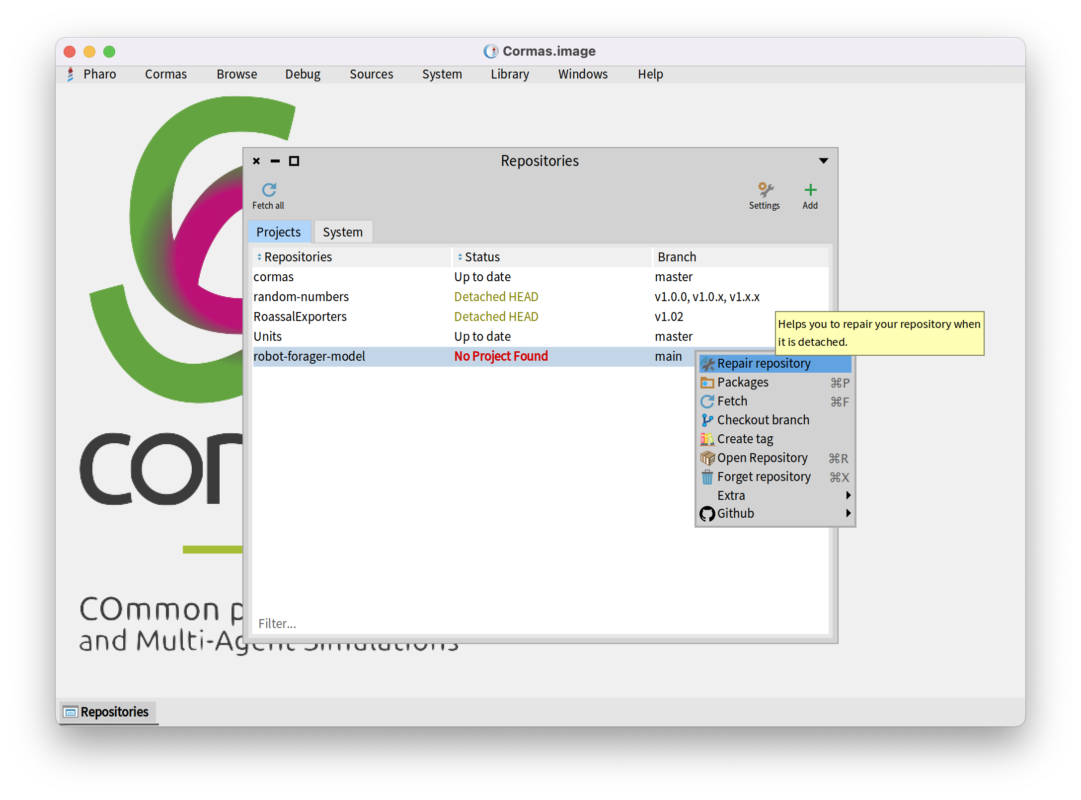 Repair repository
